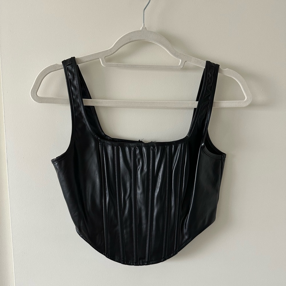 leather corset top